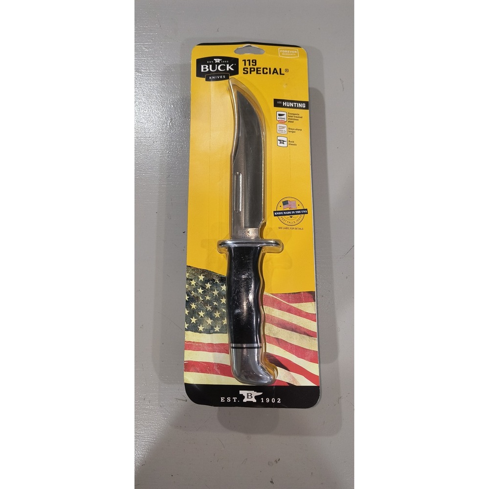 Buck Knives 119 Special Fixed Blade Hunting Knife 6 inch 420HC Steel USA Made